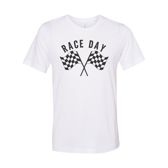 Race Day, Racing Shirt, Motocross Shirt, Unisex Fit, Race Shirt, Gift For Him, Racing Apparel, Racing Gift, Checkered Flag Shirt, Race Flags, White, LARGE