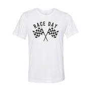 Race Day, Racing Shirt, Motocross Shirt, Unisex Fit, Race Shirt, Gift For Him, Racing Apparel, Racing Gift, Checkered Flag Shirt, Race Flags, White, LARGE