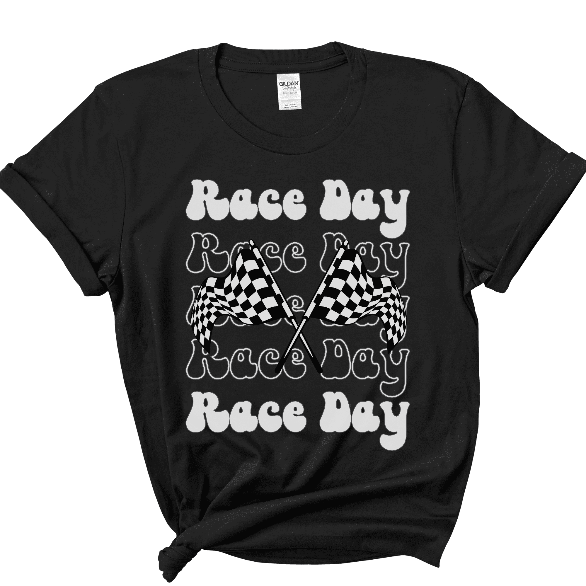 Race Day Shirt, Dirt Track Racing, Checkered Flag Drag Racing Men or