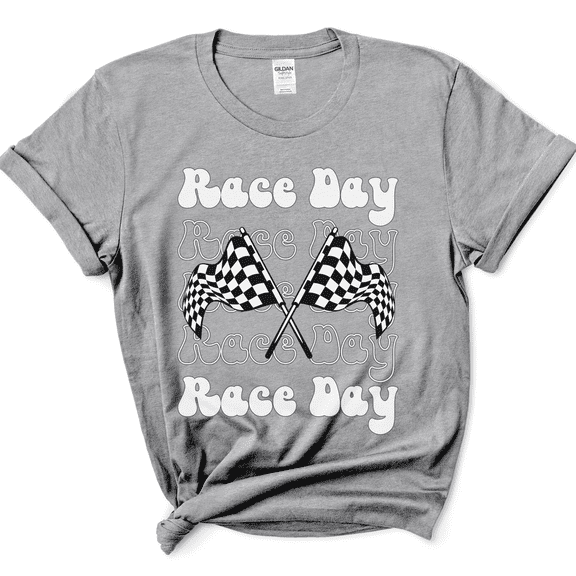 Race Day Shirt, Dirt Track Racing, Checkered Flag Drag Racing Men or Womens