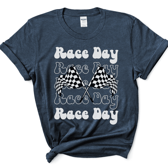 Race Day Shirt, Dirt Track Racing, Checkered Flag Drag Racing Men or Womens