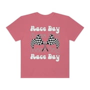 Race Day Shirt, Racing Top For Women, Mom, Checkered Flag Drag Racing Tee