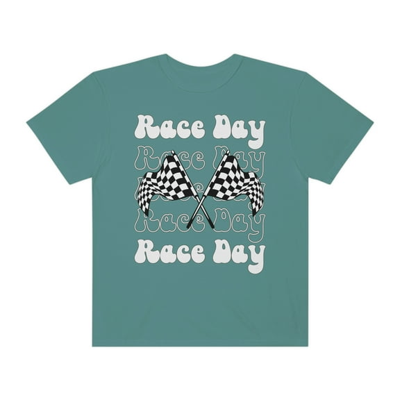 Race Day Shirt, Racing Top For Women, Mom, Checkered Flag Drag Racing Tee