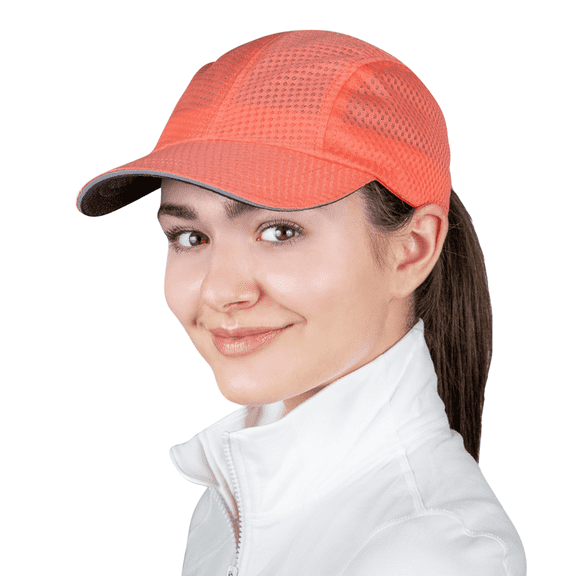 Race Day Womens Running Hat - coral