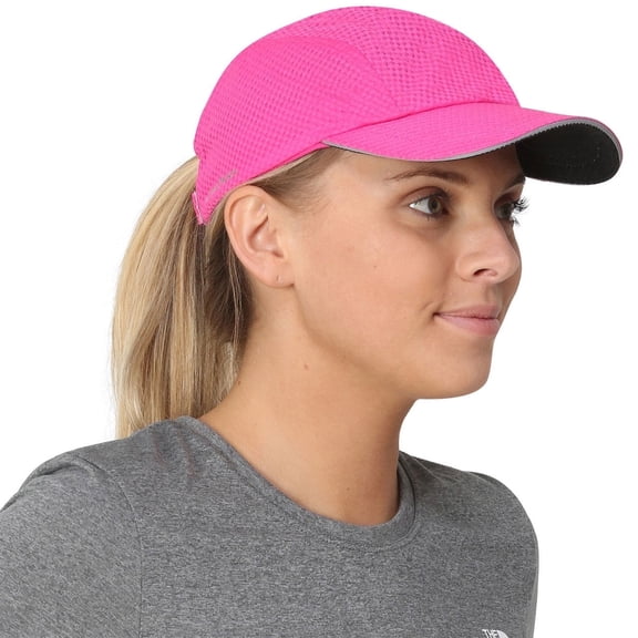 Race Day Womens Running Hat - pink punch