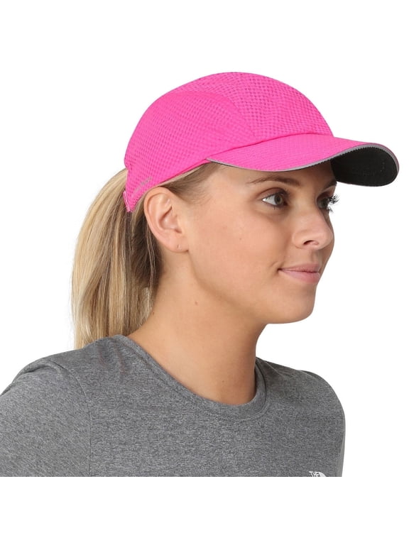 Race Day Womens Running Hat - pink punch