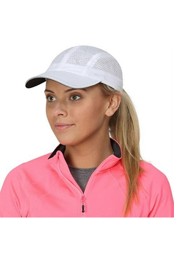 Race Day Womens Running Hat - white