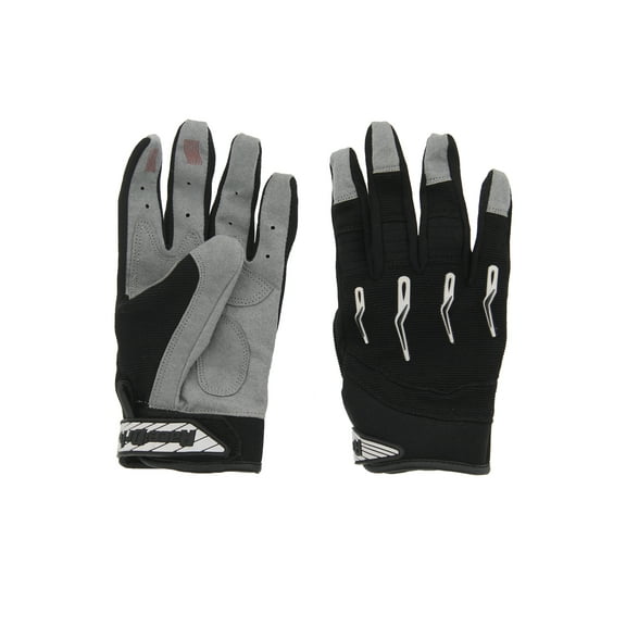 Race-Driven ATV/MX/Off Road Silicone Fingertip Riding Glove - Black Youth Medium