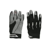 Race-Driven ATV MX Off Road Silicone Fingertip Riding Gloves Black Youth Large
