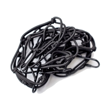 Race-Driven Motorcycle ATV Cargo Net 15 x 15 inch with 6 Hooks Mesh Web - Black
