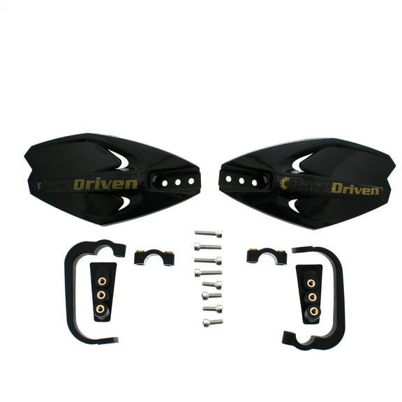 Race-Driven Universal Motocross MX ATV Hand Guards Guard Handguards -Black