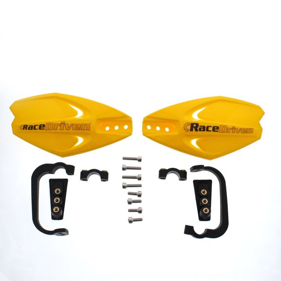 Race-Driven Universal Motocross MX ATV Hand Guards Guard Handguards - Yellow