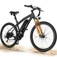 thumbnail image 1 of Actbest Electric Bike for Adults 21-Speed 26" Ebike, Up to 20MPH, Peak 1000W Brushless Motor, Removable Battery, Mountain Electric Bicycle with Fork Suspension (Black), 1 of 7
