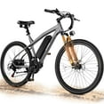 thumbnail image 1 of Actbest Electric Bike for Adults 21-Speed 26" Ebike, Up to 20MPH, Peak 1000W Brushless Motor, Removable Battery, Mountain Electric Bicycle with Fork Suspension (Grey), 1 of 7