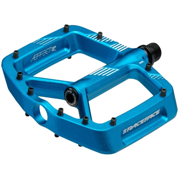 RaceFace Aeffect R Platform MTB Pedals 9/16" Aluminum Body Removable Pins Blue