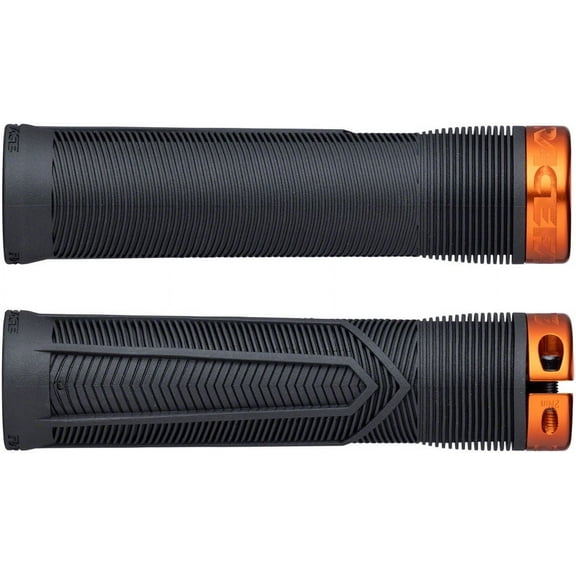 Race Face Chester Lock-On Grips, 34mm, Black/Orange