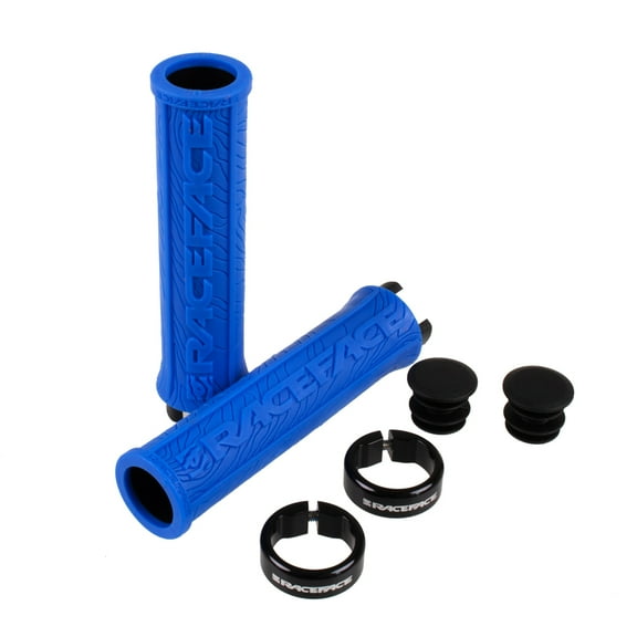 Race Face Half Nelson Grips Single Lock Blue