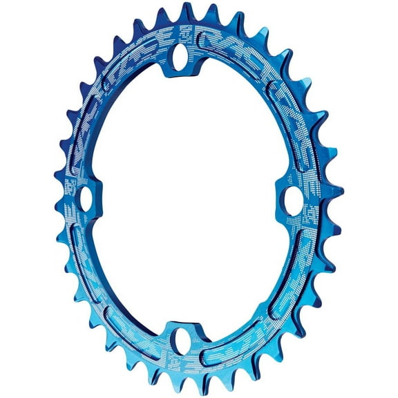 Race Face Narrow Wide Chainring: 104mm BCD 32t Blue
