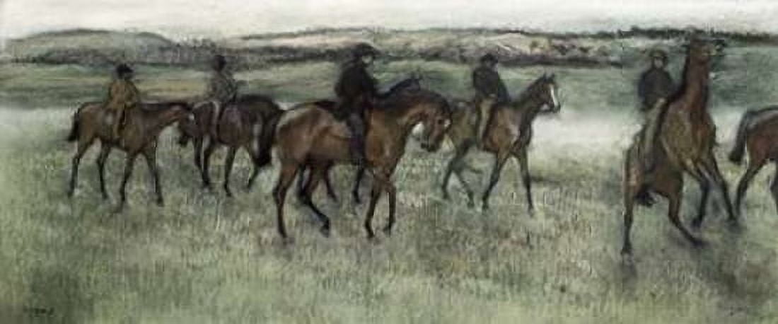 Race Horses Canvas Art - Edgar Degas (10 x 20)