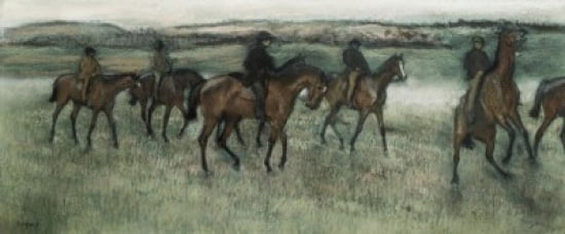 Race Horses Edgar Degas (1834-1917 French) Pastel Pushkin Museum of Fine Arts Moscow Russia Canvas Art - Edgar Degas (24 x 36)