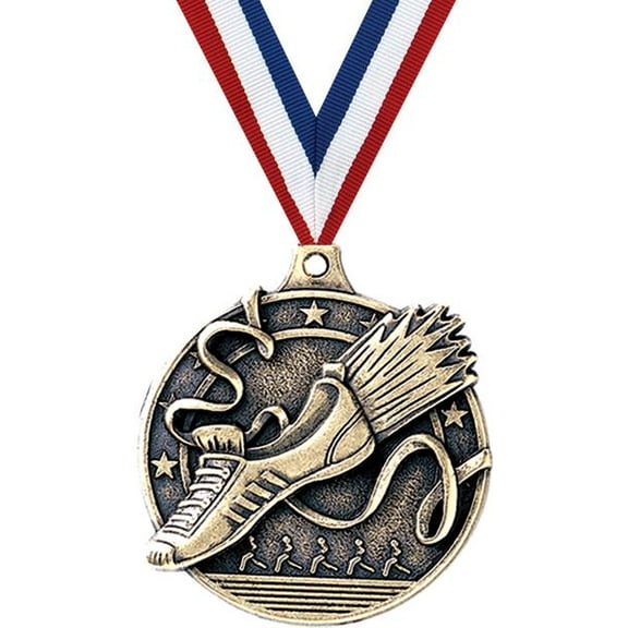 Race Medals, 2" Gold Diecast Race Medal Award 1 Pack