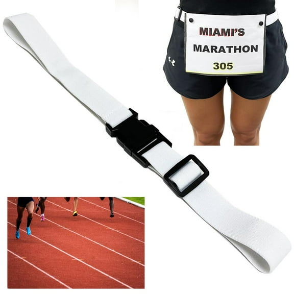 Race Number Belt Running Triathlon Marathon No pins Needed Stretch Fit Comfy
