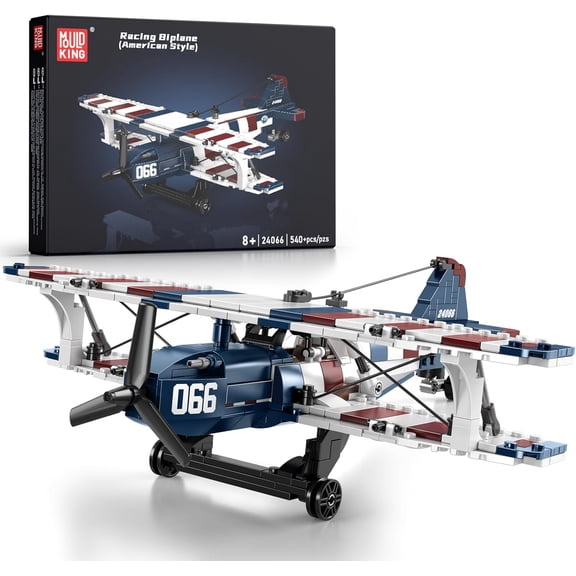 Race Plane Model Building Set , STEM Toy, Propeller Airplane Blocks Set for Display Collection (540PCS)
