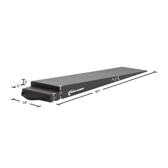 Race Ramps RR-TR-5 5in H Trailer Ramps - 4.3 Degree Approach Angle (Set of Two)