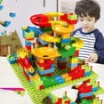 thumbnail image 1 of Race Run DIY Small Block Compatible City Building Blocks Funnel Slide, 1 of 6