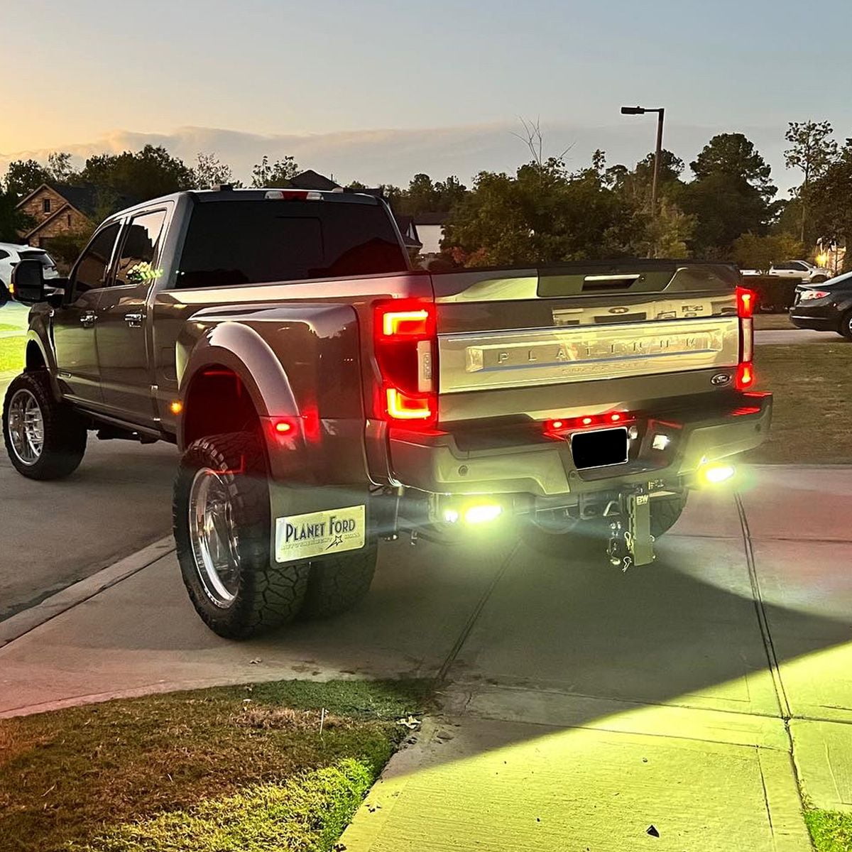 Race Sport 2017-2023 Fits Ford F250 F350 F450 Super Duty Blacked Out Bolt On Hitch Bar Reverse Light Kit FHDHB17UP