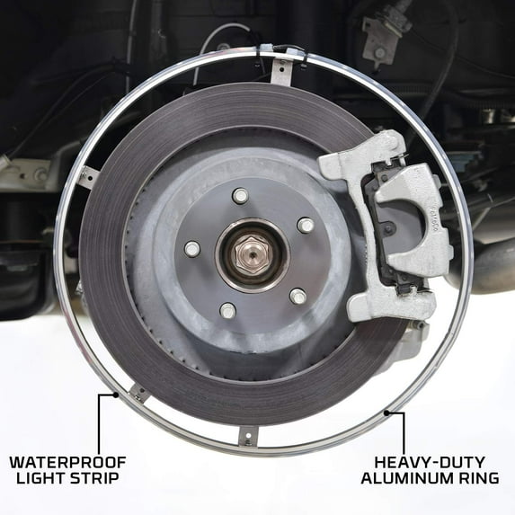 Race Sport 2020 ColorFits Smart Bluetooth Controlled 17inch Double Side Strips for 2x output with Turn and Brake LED Wheel Light RSCSWL17-DR