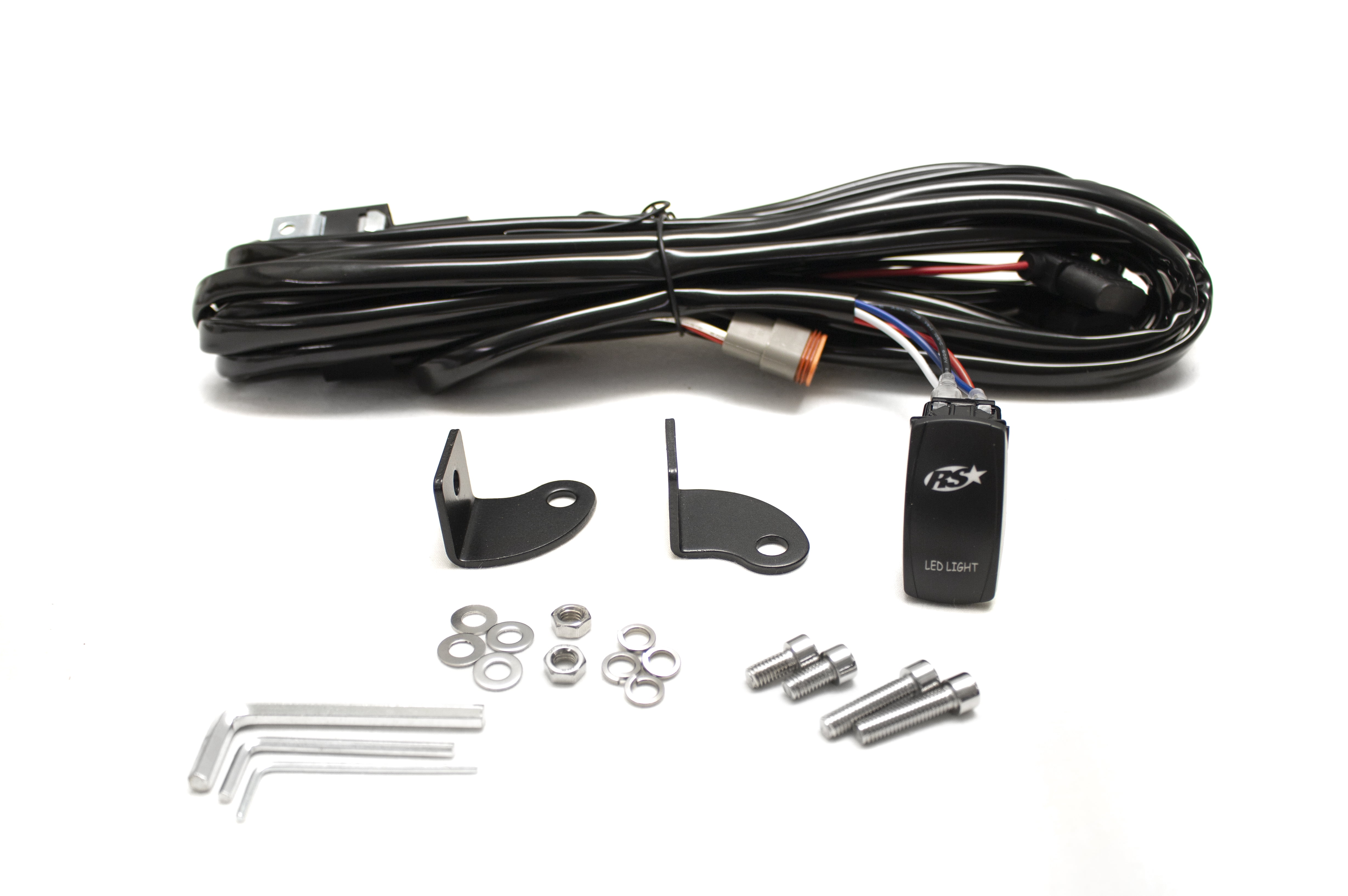 Race Sport 26in 5w LoPro Ultra Slim LED Light Bar with Amber Marker Running Light Function 120w Includes Rocker Switch Harness RSLP26