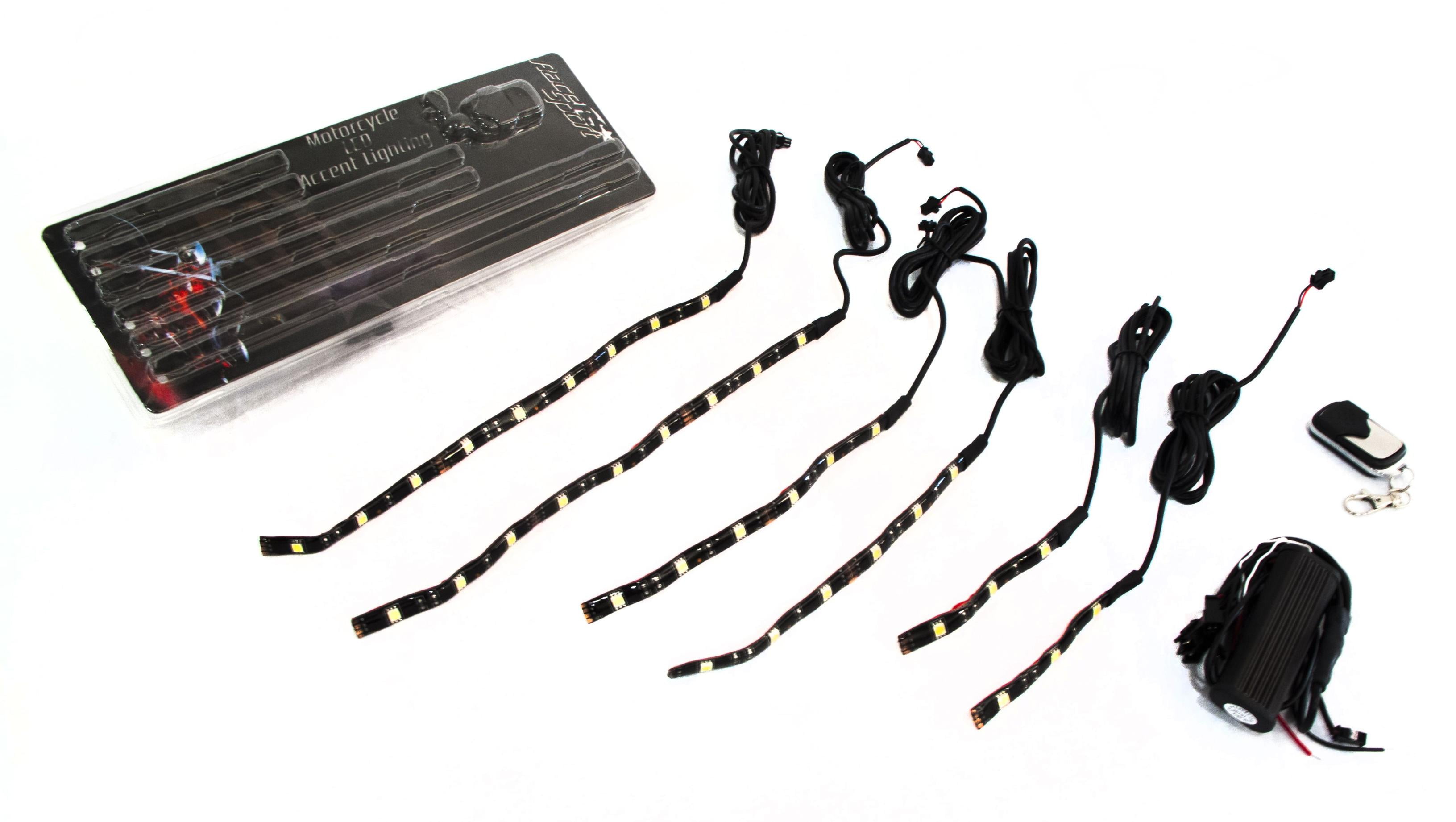 Race Sport 6-Strip Motorcycle Accent Lighting Kit (RGB Multi-color)