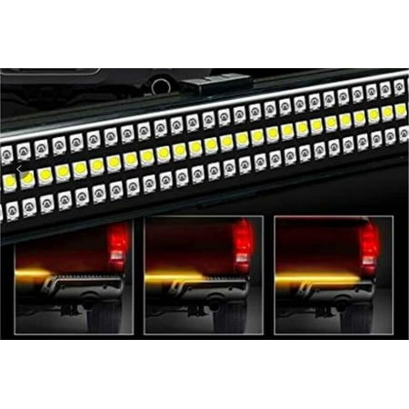 Race Sport 60in 5-function 3-Color IP68 with Sequential Amber Turn Signals TRIPLE ROW LED Truck Tailgate Light Bar RS120060