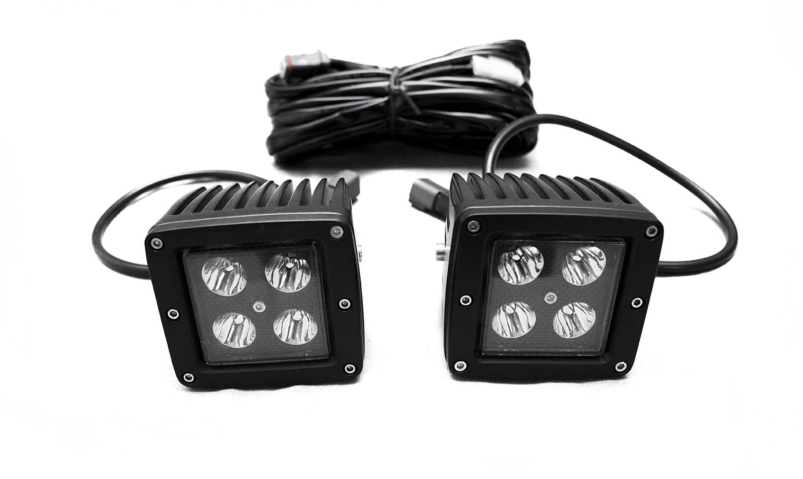 Race Sport Blacked Out Series 3x3 LED Auxiliary Light Cube Kit With ...