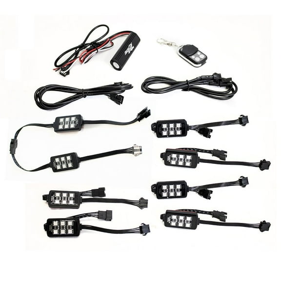 Race Sport ColorADAPT 8 Piece Light 6SMD POD RGB Fits select: 1995-2018 FORD F150, 1999-2017 CHEVROLET SILVERADO