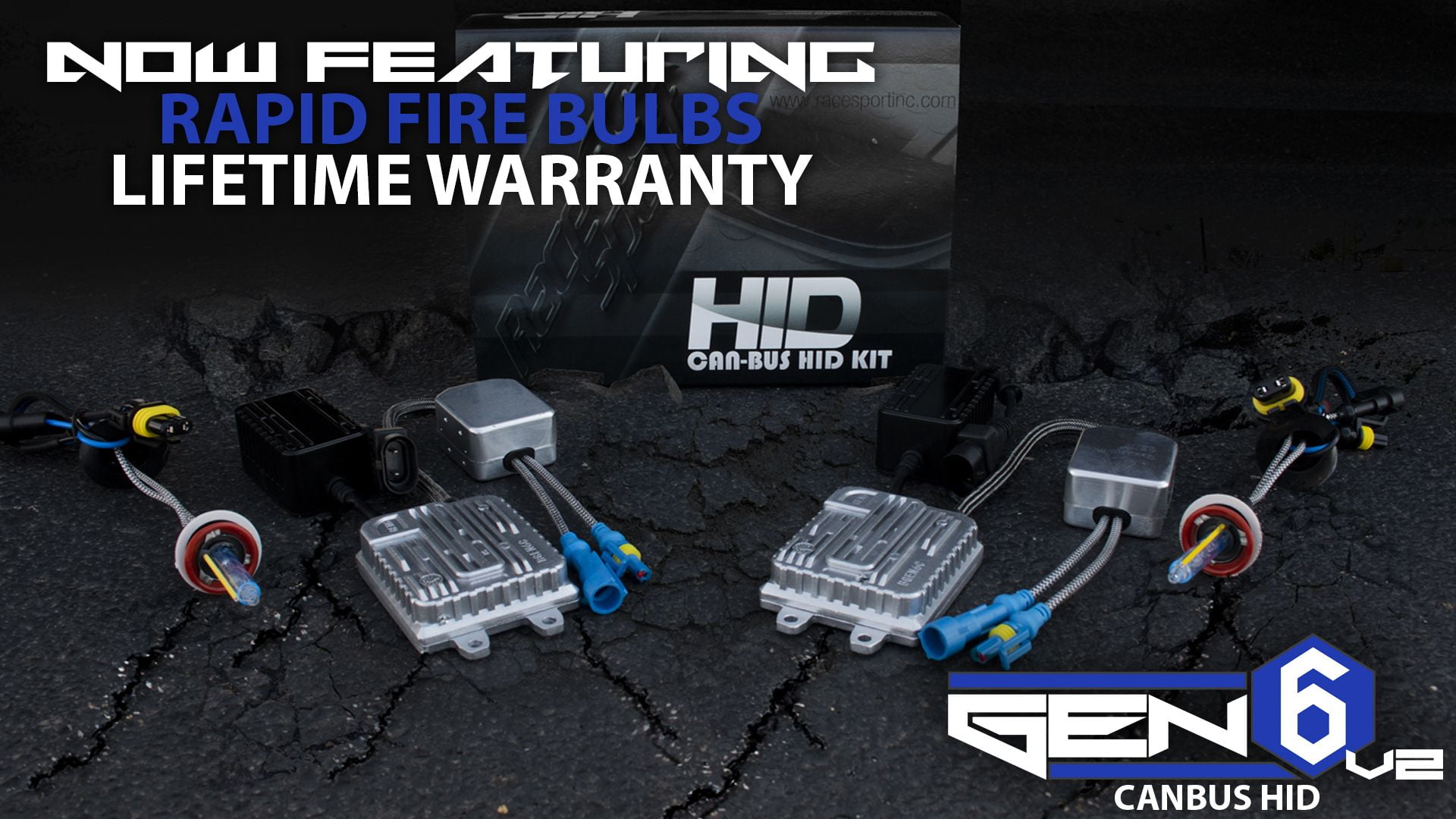 Race Sport GEN6 Canbus HID 5000K Automotive Bulb 2 Pack