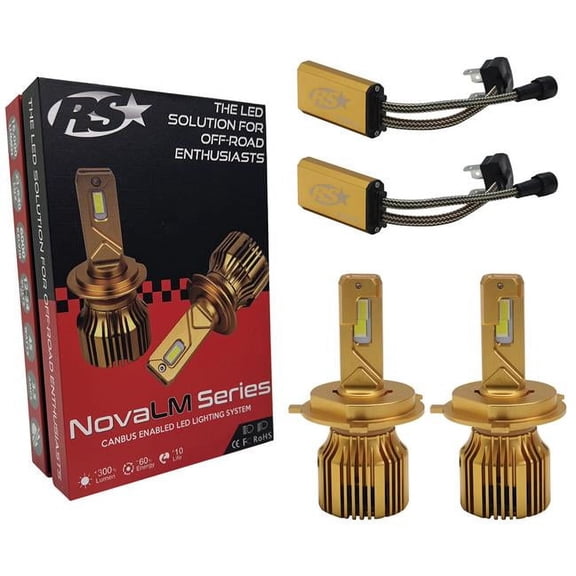 Race Sport H4NOVA H4 16000 lm LED Offroad Headlight Conversion Canbus Kit