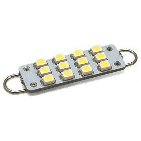 Race Sport H42MM5050W - Hook End Style 42mm 5050 LED Dome Replacement Bulbs (Each) Fits select: 2013-2017 RAM 1500, 2015 JEEP WRANGLER UNLIMITED