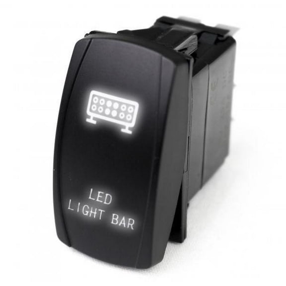 LED ROCKER SWITCH W/ WHITE LED RADI