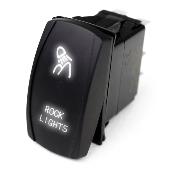 LED ROCKER SWITCH W/ WHITE LED RADI