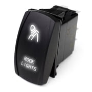 LED ROCKER SWITCH W/ WHITE LED RADI