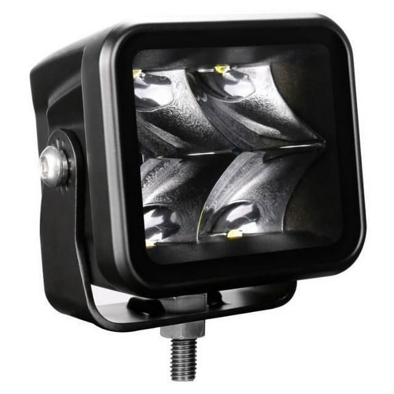 Race Sport Lighting Auxiliary Light Fit 3 Inch Flood Beam Blacked Out Auxiliary Lights with Heated Lens - Improved Visibility and Durability. Perfect for Off-Road Adventures RS3TEMPCL-F