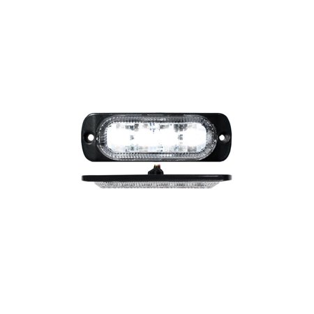 Race Sport Lighting 70014W4-LED Ultra Slim Bolt-on Mount 19-Flash Pattern Amber LED Strobe Light