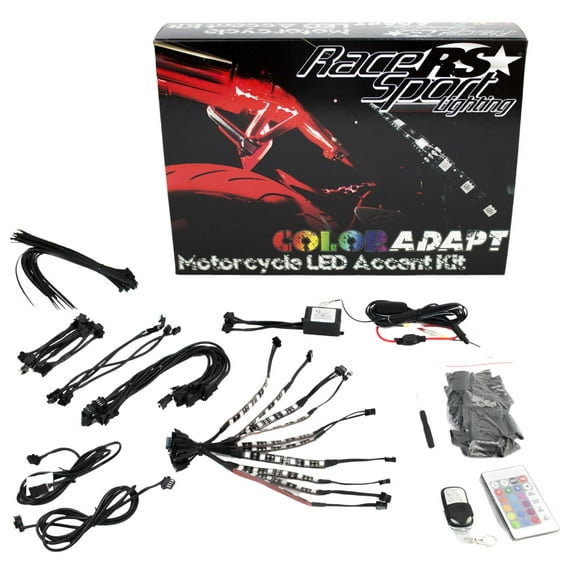 New Racesport RSMKIT ColorADAPT Adaptive RGB LED Weatherproof Motorcycle Kit