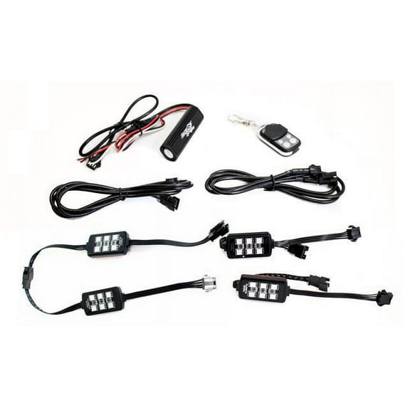 Race Sport RS04RGB - ColorADAPT 4-Piece Light 6SMD POD RGB Multi-Color Accent Kit with remote control Fits select: 1995-2018 FORD F150, 1999-2017 CHEVROLET SILVERADO