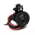 thumbnail image 1 of Race Sport RS50892 - 2-Port Round Socket size with (1) USB Power port and (1) 3.5mm AUX input, 1 of 1