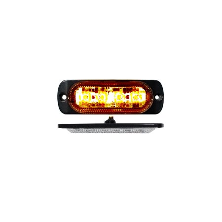 Race Sport RS70014A 4-LED Ultra Slim Flush Mount Marker Strobe Light (Amber)