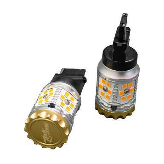 Race Sport RS7440NRFA - 7440 NO-RAPID FLASH Canbus Turn signal LED Bulbs - AMBER 9v-30v 1860 lumens Epistar 3030 Super Bright (Sold as Pair) Fits select: 2008-2018 HONDA CIVIC, 2002-2017 HONDA ACCORD