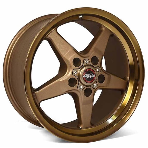 Race Star 92-795153BZ 17 x 9.50 in. 92 Drag Star Bronze Wheel with 5 x 4.50 in. BC & 6.88 in. BS